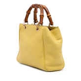Mini Calfskin Bamboo Shopper Satchel